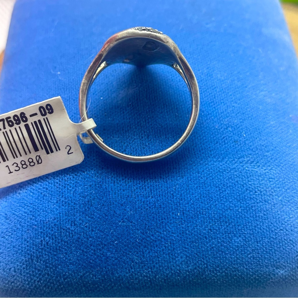 NWT Sterling Silver Abalone Marcasite Ring Sz 9 - Picture 5 of 8